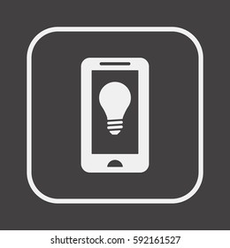 Bulb    icon, isolated. Flat  design. 