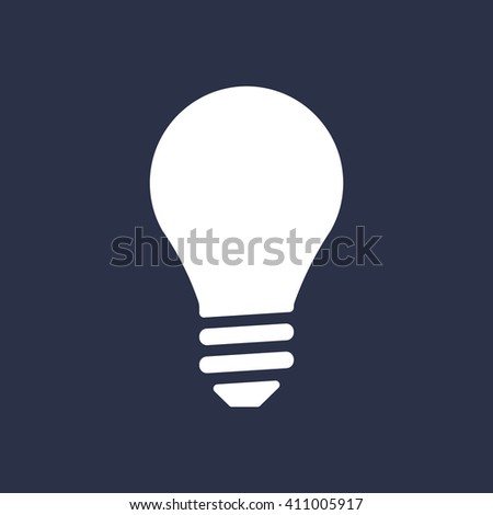 BULB  icon,  isolated. Flat  design.