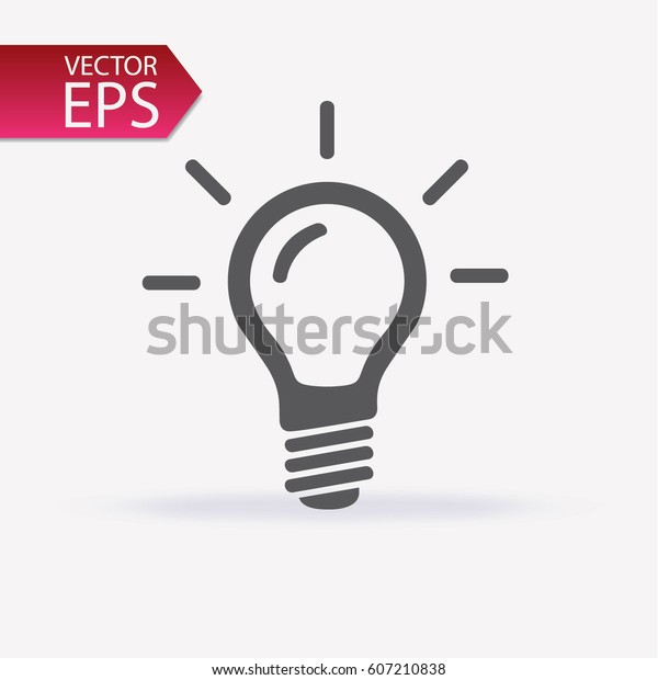 明るい背景に電球アイコン 照明のシンボル 電気 アイデアサイン グラフィックデザイン ウェブサイト Ui用のフラットスタイルの考え方のコンセプト Eps のベクター画像素材 ロイヤリティフリー