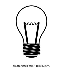 Bulb icon isolated on white background. Vector illustration