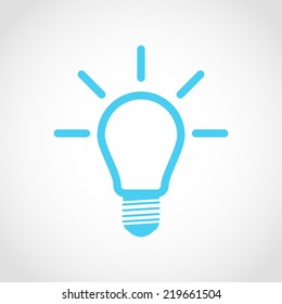 Bulb Icon Isolated on White Background