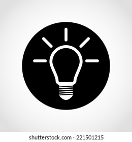 Bulb Icon Isolated on White Background