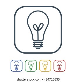 bulb icon isolated on white background,vector illustration.