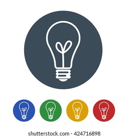 bulb icon isolated on white background,vector illustration.