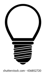 Bulb icon isolated on white background. Vector art.