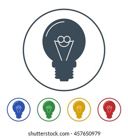 Bulb icon isolated on white background 