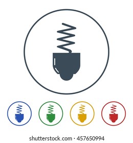 Bulb icon isolated on white background 