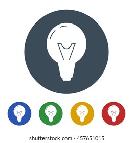 Bulb icon isolated on white background 