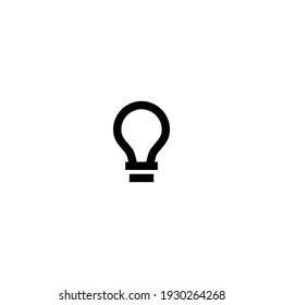 bulb icon isolated white background