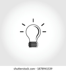 bulb icon. Light bulb, idea bulb isolated vector icon. business design element
