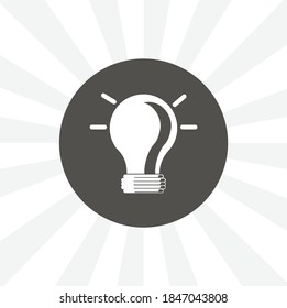 bulb icon. Light bulb isolated simple solid vector icon