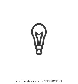 Bulb icon. Light sign