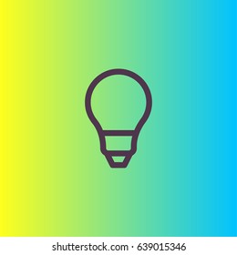 Bulb icon. Light vector