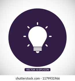 bulb, icon, light, vector, lamp, 