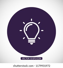 bulb, icon, light, vector, lamp, 
