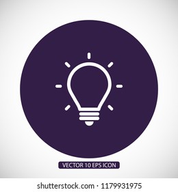 bulb, icon, light, vector, lamp, 