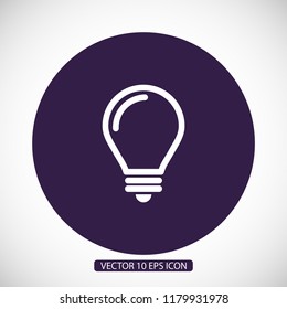 bulb, icon, light, vector, lamp, 