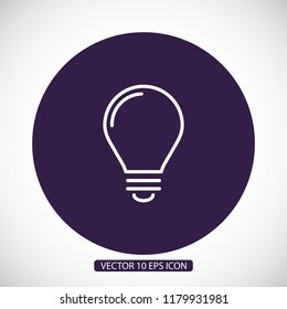 bulb, icon, light, vector, lamp, 