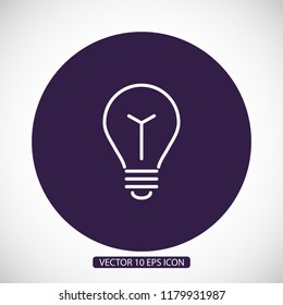 bulb, icon, light, vector, lamp, 