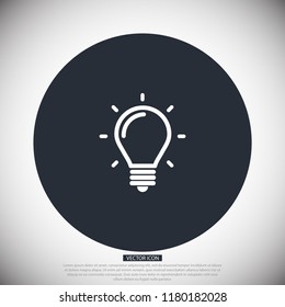 bulb, icon, light, vector, lamp, 
