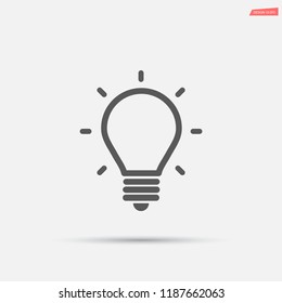 bulb, icon, light, vector, lamp, 