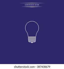 Bulb icon. Lightbulb illustration.