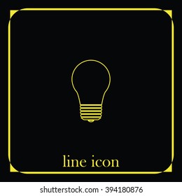 Bulb icon. Lightbulb illustration.