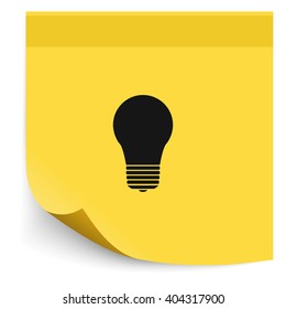 Bulb icon. Lightbulb illustration.