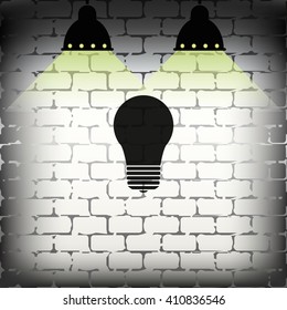 Bulb icon. Lightbulb illustration.