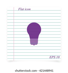 Bulb icon. Lightbulb illustration.