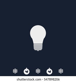 Bulb icon. Lightbulb illustration.