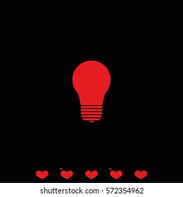Bulb icon. Lightbulb illustration.