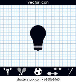 Bulb icon. Lightbulb illustration.