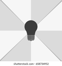 Bulb icon. Lightbulb illustration.