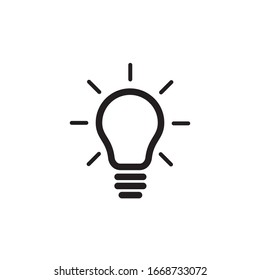 Bulb Icon Line Art Style