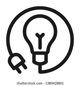 Bulb icon. Line style