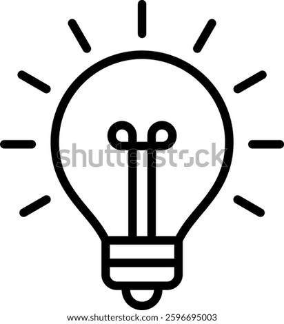 Bulb Icon Line Vector Illustration