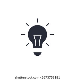 bulb icon. linear style sign for mobile concept and web design. Vector icon. Symbol, logo illustration. Vector graphics