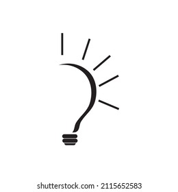 Bulb icon logo free vector