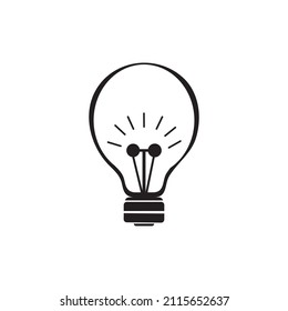 Bulb icon logo free vector