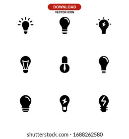 bulb icon or logo isolated sign symbol vector illustration - Collection of high quality black style vector icons
