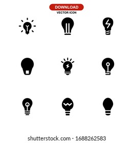 bulb icon or logo isolated sign symbol vector illustration - Collection of high quality black style vector icons
