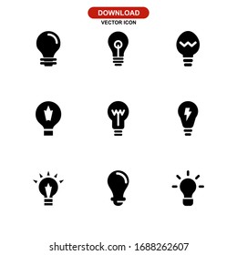 bulb icon or logo isolated sign symbol vector illustration - Collection of high quality black style vector icons
