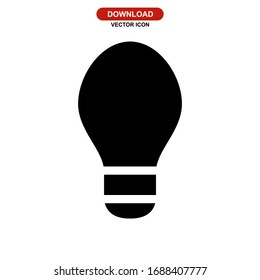 bulb icon or logo isolated sign symbol vector illustration - high quality black style vector icons
