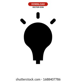 bulb icon or logo isolated sign symbol vector illustration - high quality black style vector icons
