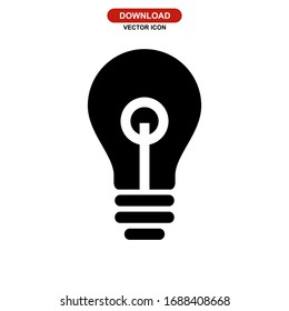 bulb icon or logo isolated sign symbol vector illustration - high quality black style vector icons

