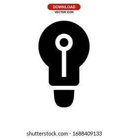 bulb icon or logo isolated sign symbol vector illustration - high quality black style vector icons
