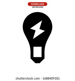 bulb icon or logo isolated sign symbol vector illustration - high quality black style vector icons
