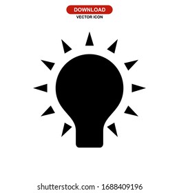 bulb icon or logo isolated sign symbol vector illustration - high quality black style vector icons
