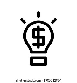 icono de bombilla o logotipo símbolo de signo aislado ilustración vectorial - iconos vectoriales de estilo negro de alta calidad
